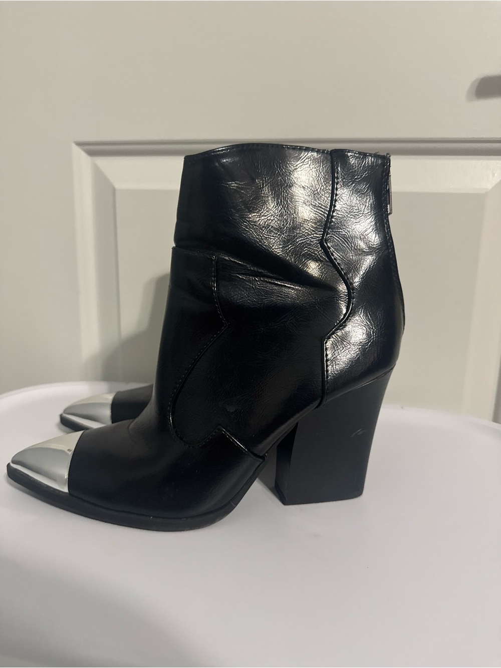 Black Leather booties